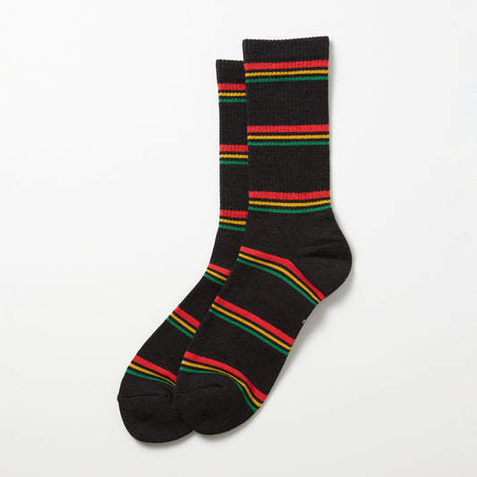 Irie Stripe Socks, Charcoal