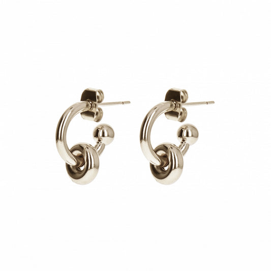 Justine Clenquet Ethan Earrings, Pale Gold