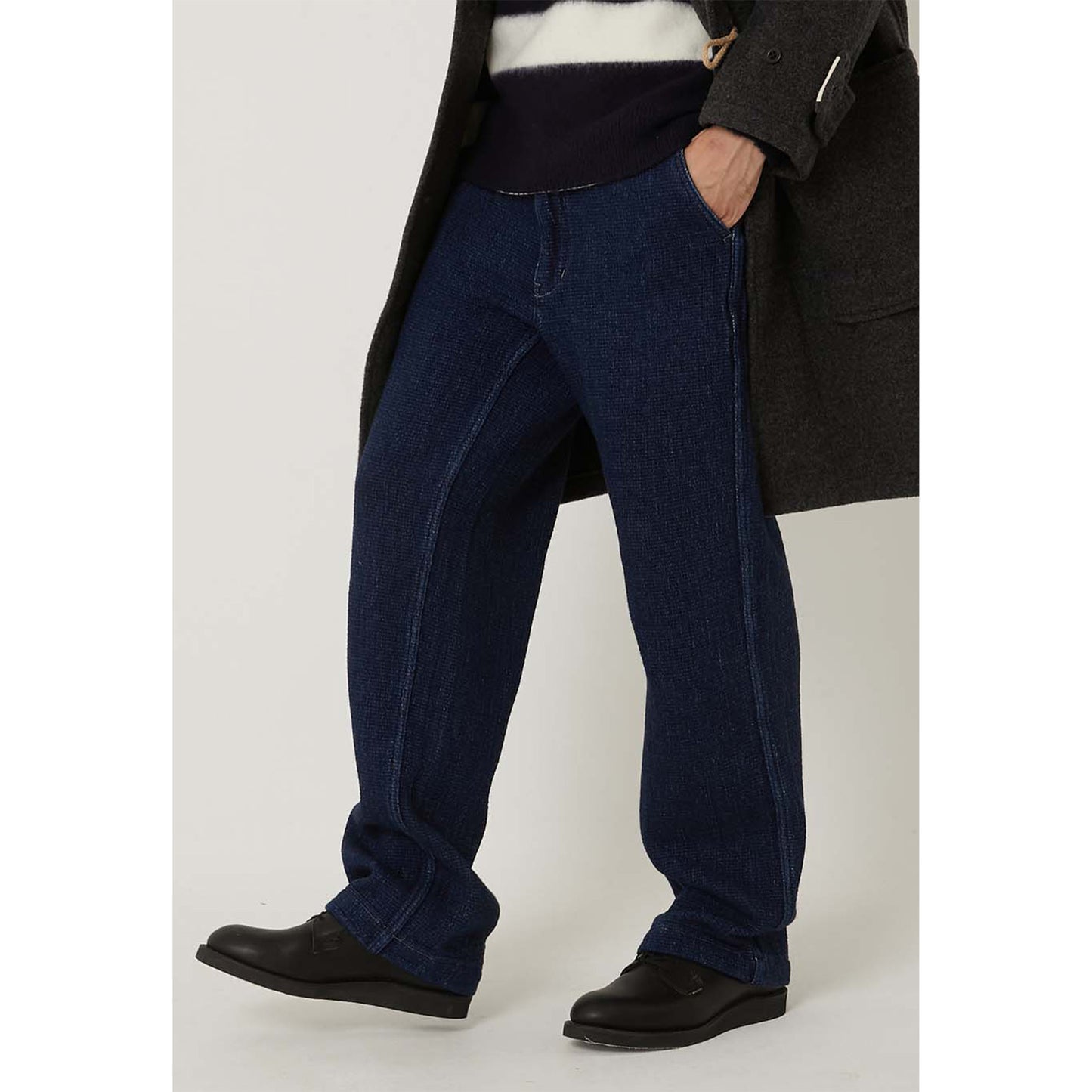 Men's Woven Flow Jacquard Denim French Work Pants