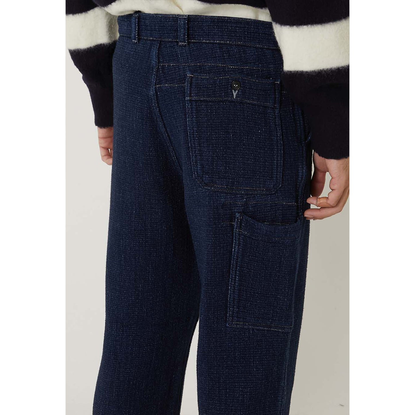 Men's Woven Flow Jacquard Denim French Work Pants