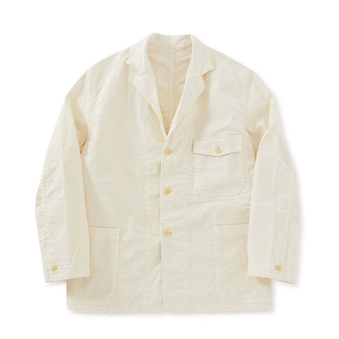 Brushed Light German Cloth 3 Buttons Work Jacket, Off White