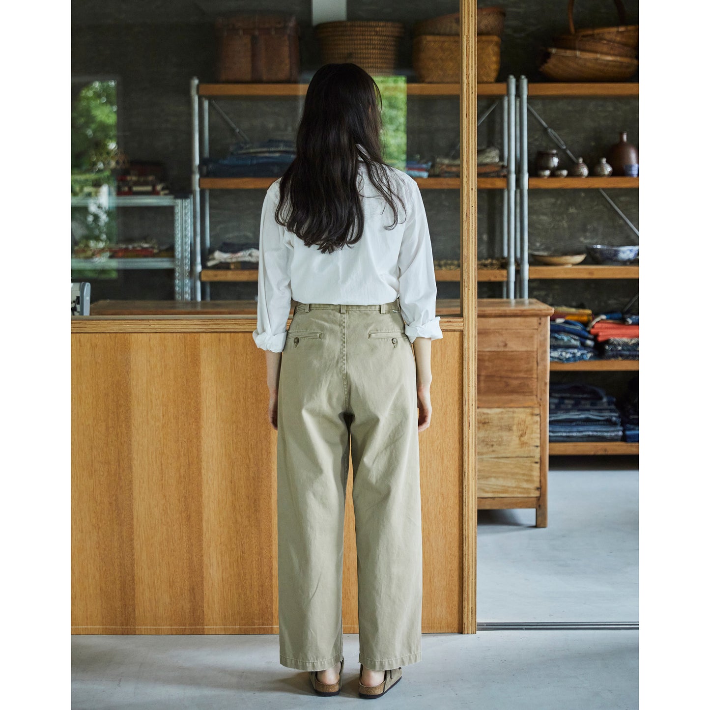 Unisex Two Tuck Wide Trousers