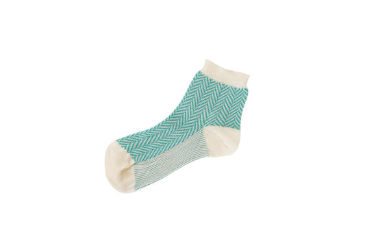 Memeri Giza Cotton Herringbone Socks, Ramune