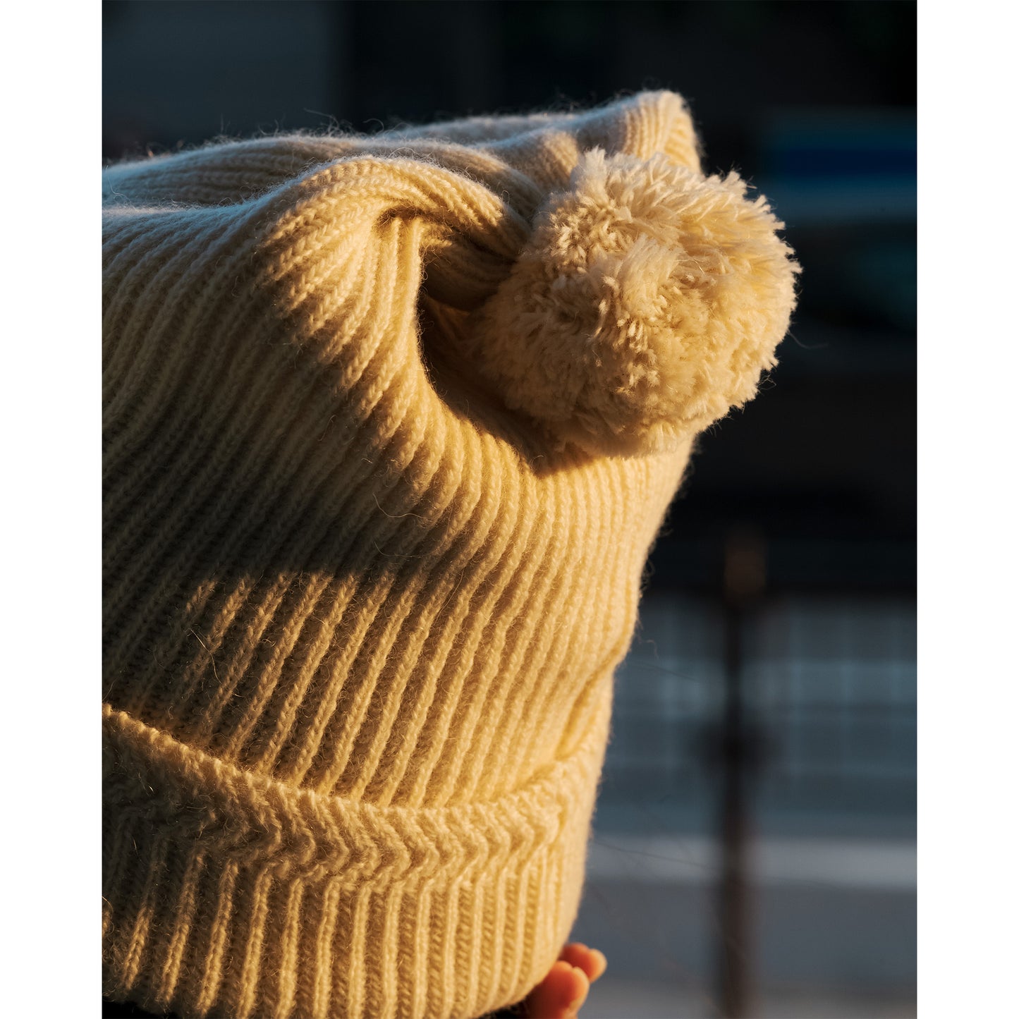 Cableami Baby Alpaca Pom Hat, Ivory