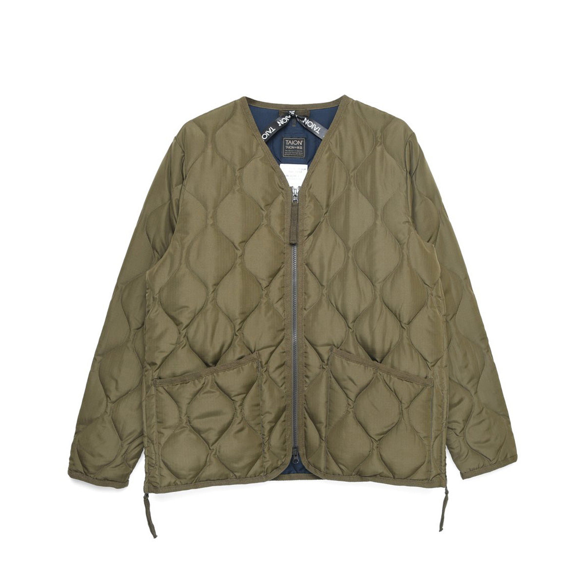 Military Zip Down Jacket, Dark Olive