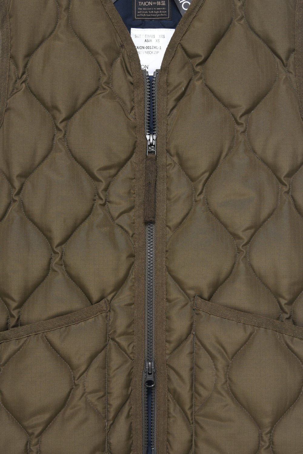 Military Zip Down Jacket, Dark Olive