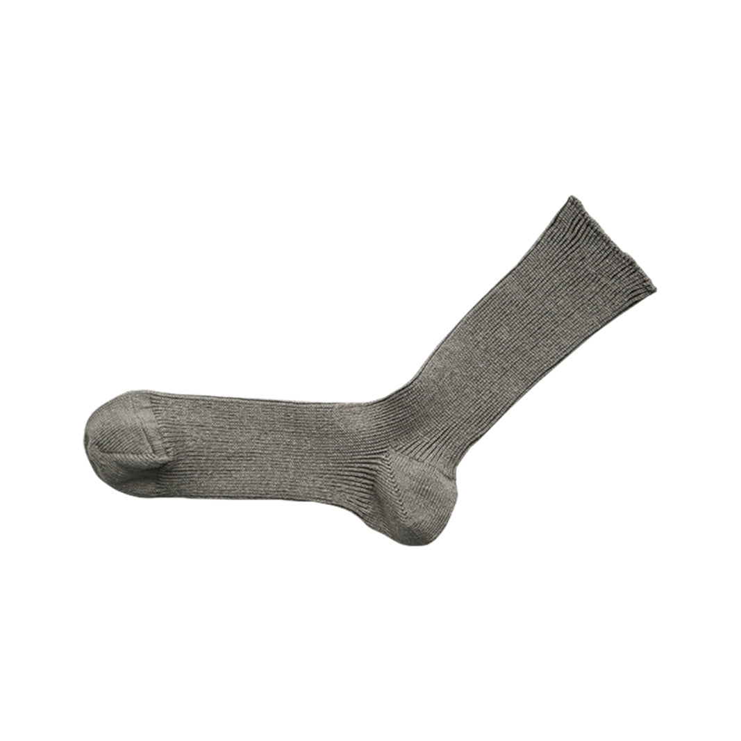Hakne Linen Ribbed Socks, Irish Gray