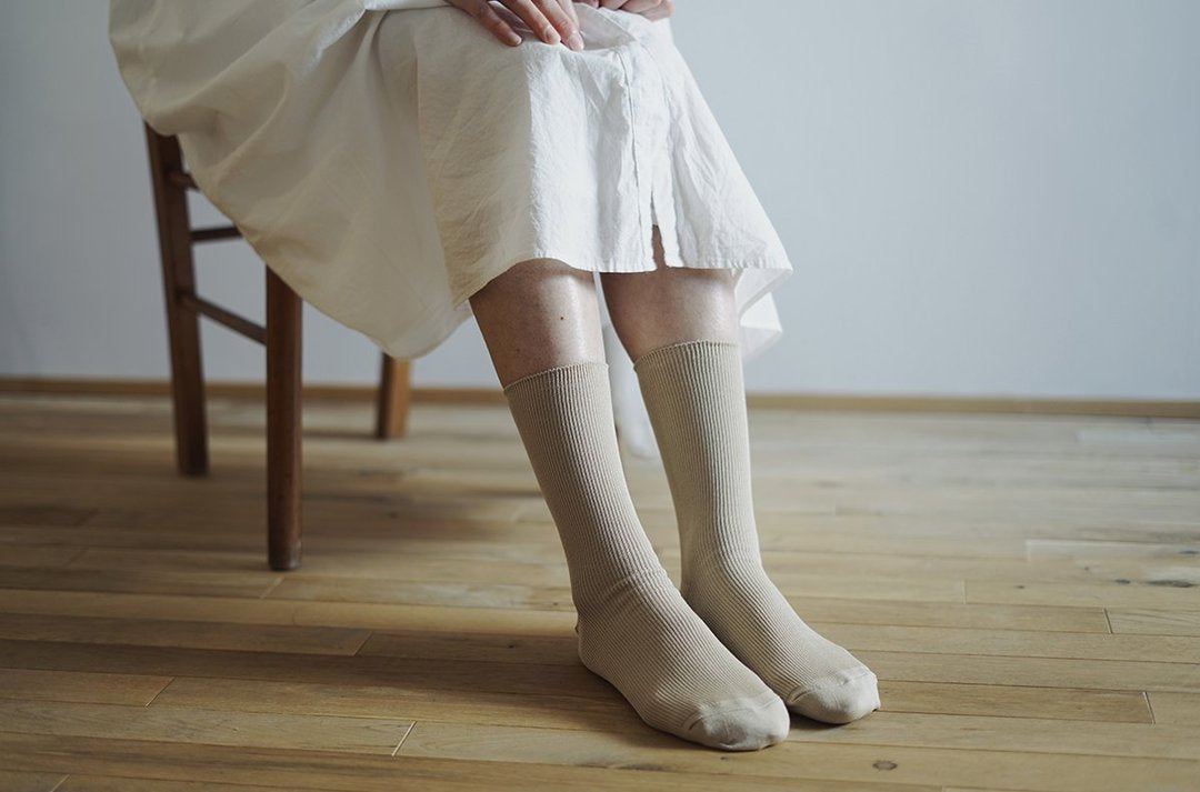 Memeri Giza Cotton Ribbed Socks, Silver Gray