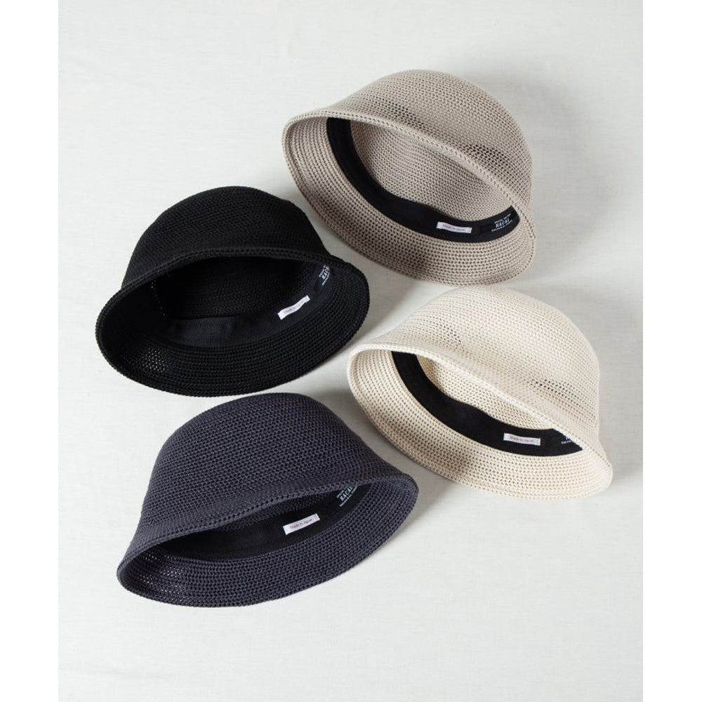 Crochet Style Knit Hat, Greige