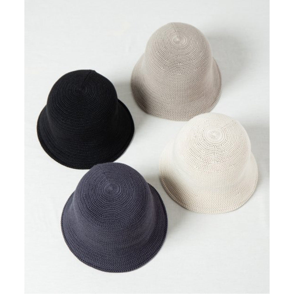 Crochet Style Knit Hat, Greige