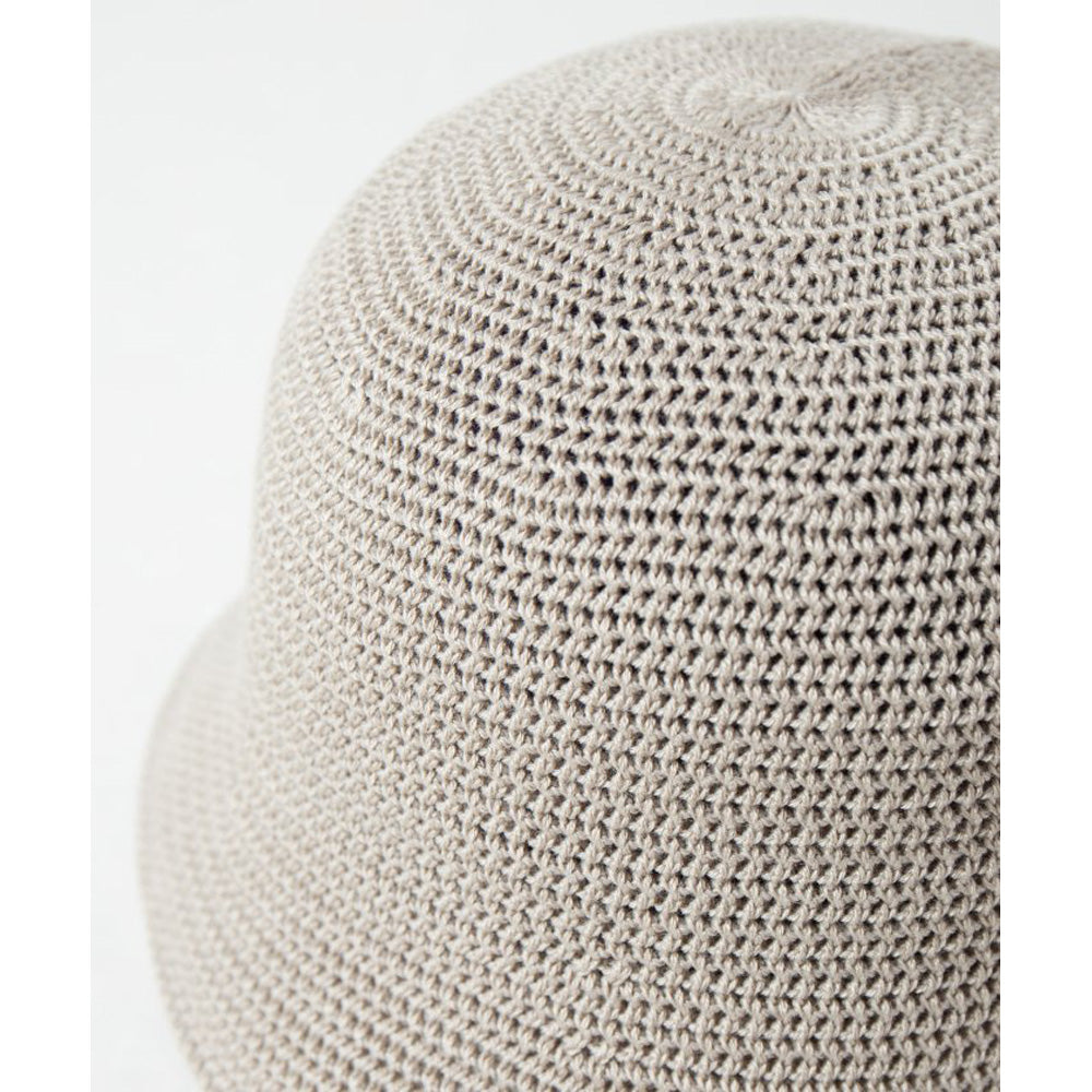 Crochet Style Knit Hat, Greige