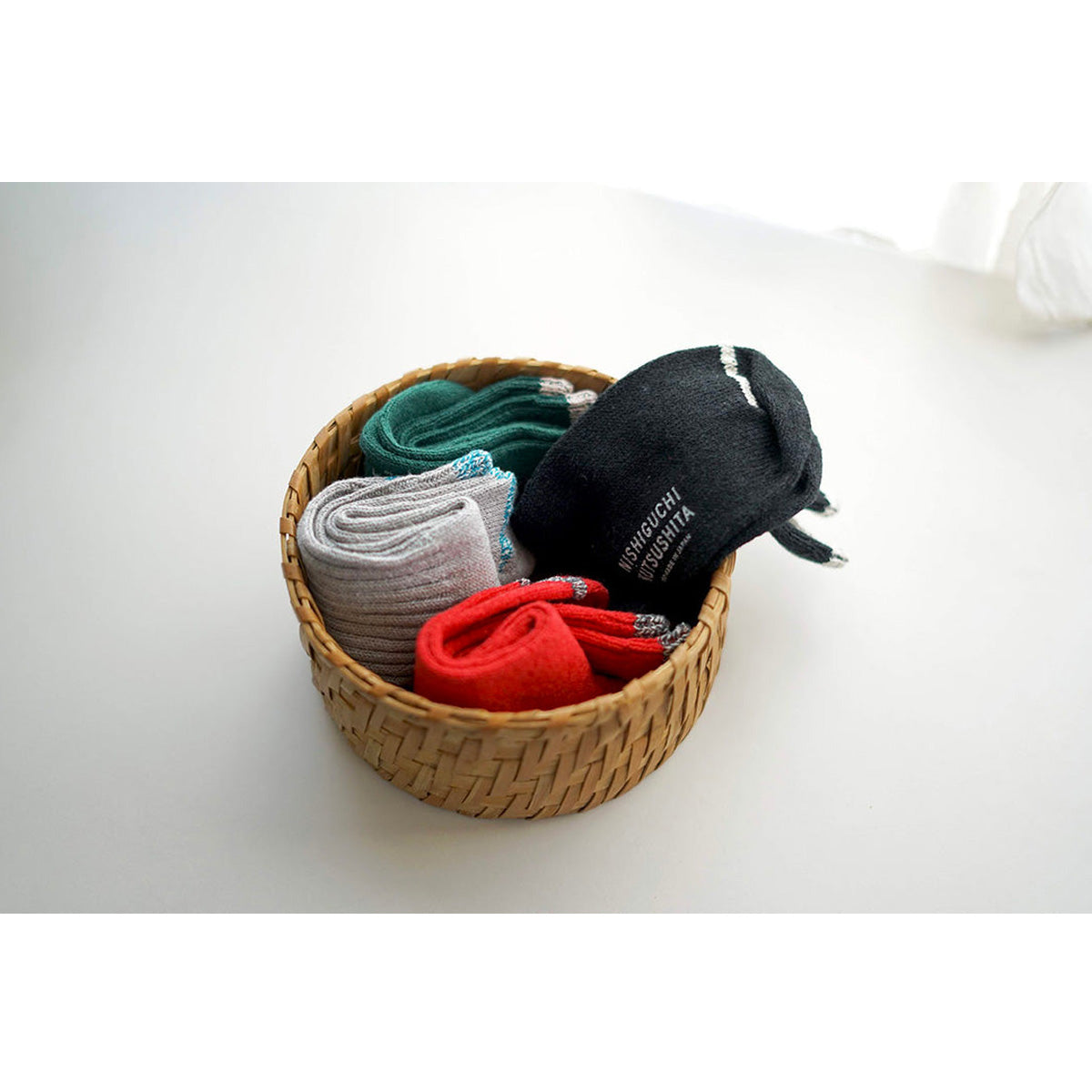 Nishiguchi Kutsushita Silk Cotton Socks, Light Gray