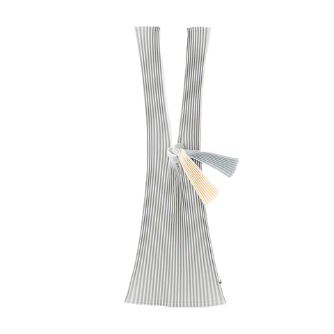 Kna Plus Tate Pleats Bag Large, Silver/Beige