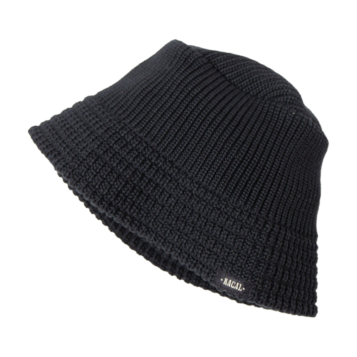 Racal Knit Bucket Hat, Black