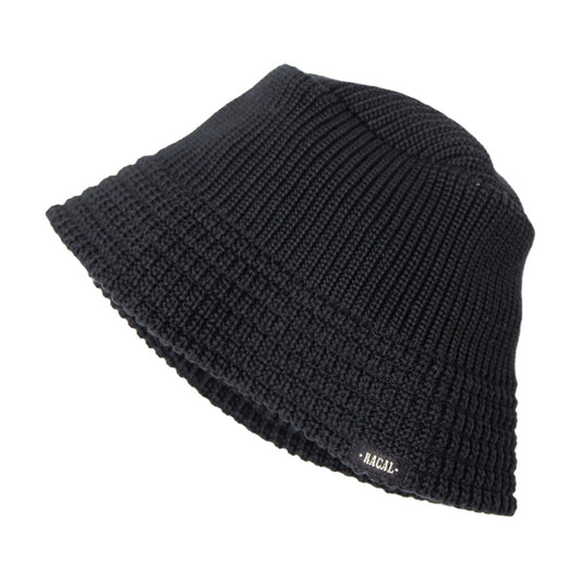Knit Bucket Hat, Black