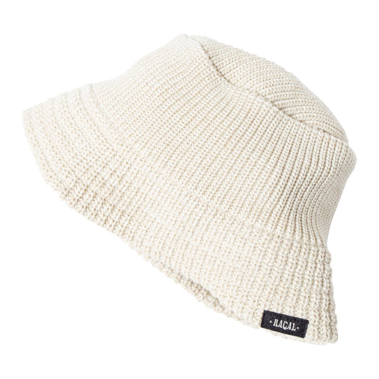 Racal Knit Bucket Hat, Ivory