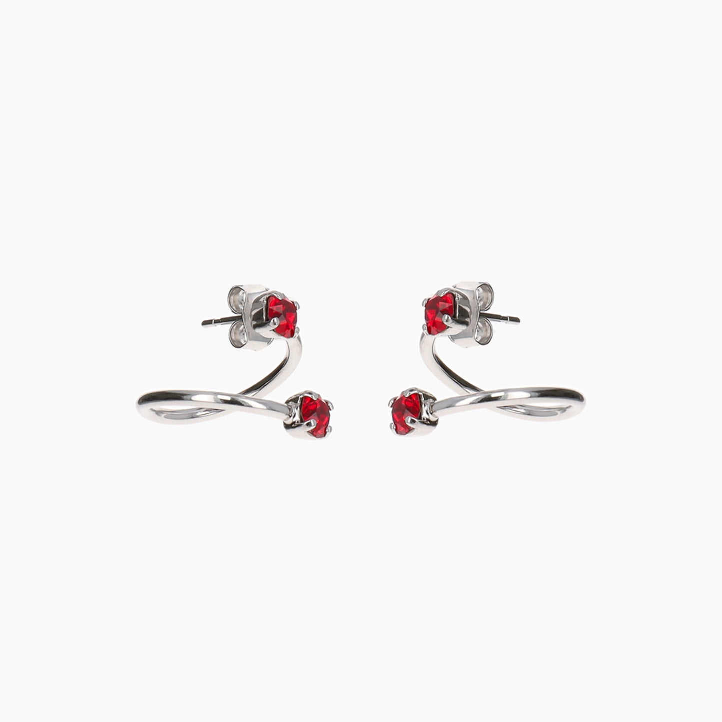 Justine Clenquet Maxine Earrings, Red