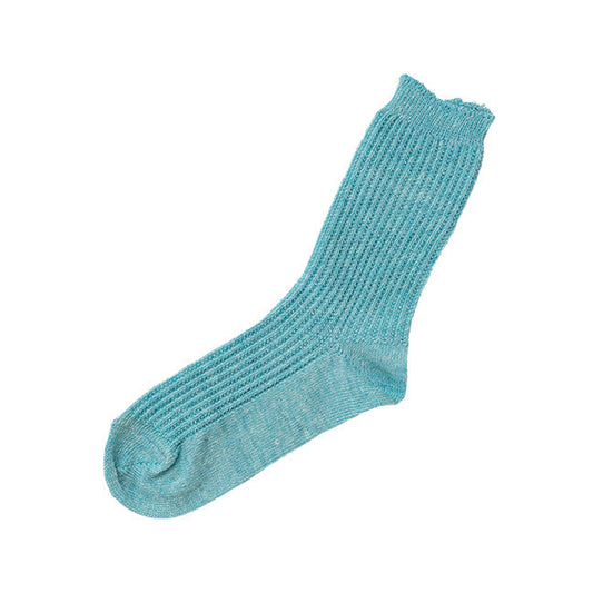 Memeri Linen Ribbed Socks, Ramune