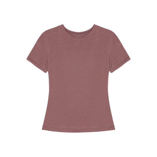 Organic Basics Flex Tee, Rose Wood – Peacher