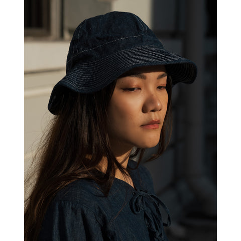 orSlow US Navy Denim Hat, One Wash