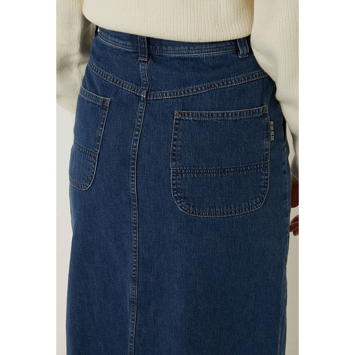 Women's Selvedge Light Denim Washed Ranch Skirt