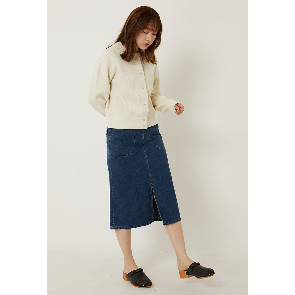 Women's Selvedge Light Denim Washed Ranch Skirt