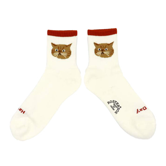 Cat Socks, White