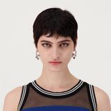Justine Clenquet Nickie Earrings, Denim Blue / Fuchsia
