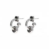 Justine Clenquet Ethan Earrings, Palladium