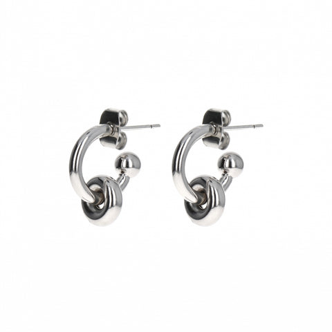 Justine Clenquet Ethan Earrings, Palladium