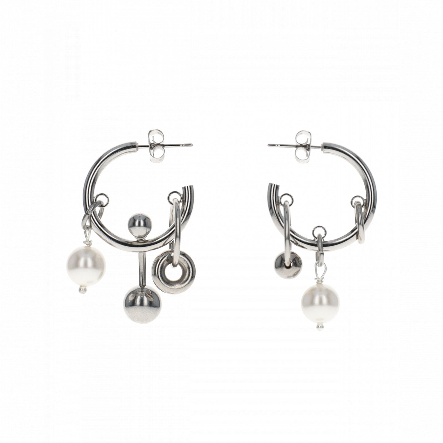 Justine Clenquet Robyn Earrings, Palladium