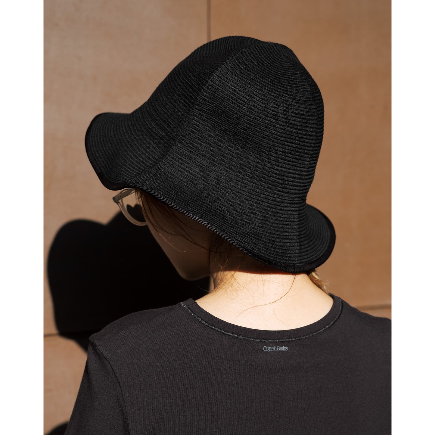 Cotton Braid Tulip Hat, Black