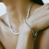 Laura Lombardi Silver Rope Chain Bracelet