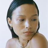 Laura Lombardi Silver Cresca Hoops