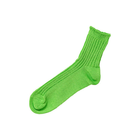 Nishiguchi Kutsushita Linen Ribbed Socks, Pear Green