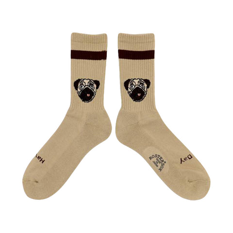 Roster Sox Dog Socks, Beige