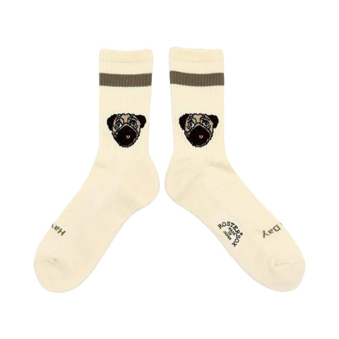 Roster Sox Dog Socks, White