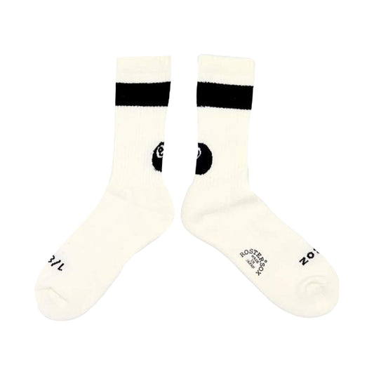 8 Ball Socks, White