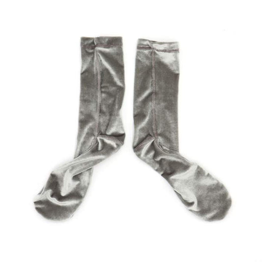 Velour Socks, Grey