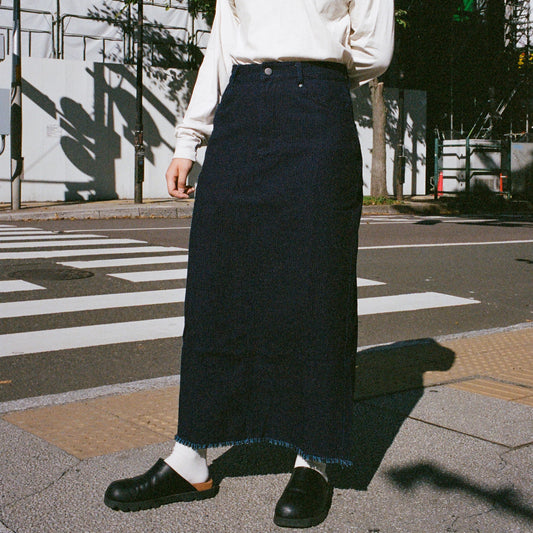 Sashiko Skirt, Indigo