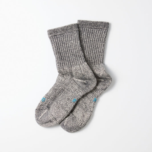 Double Face Mini Crew Socks, Black