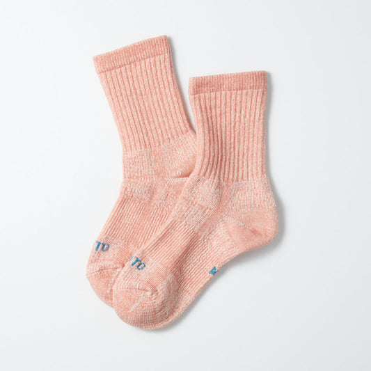 Double Face Mini Crew Socks, Salmon