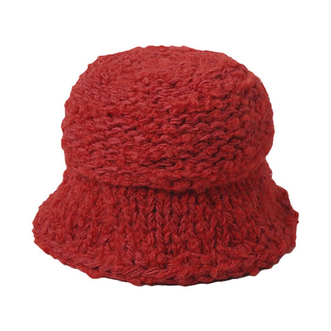 CA4LA Hand Knitted Sailor Hat, Red