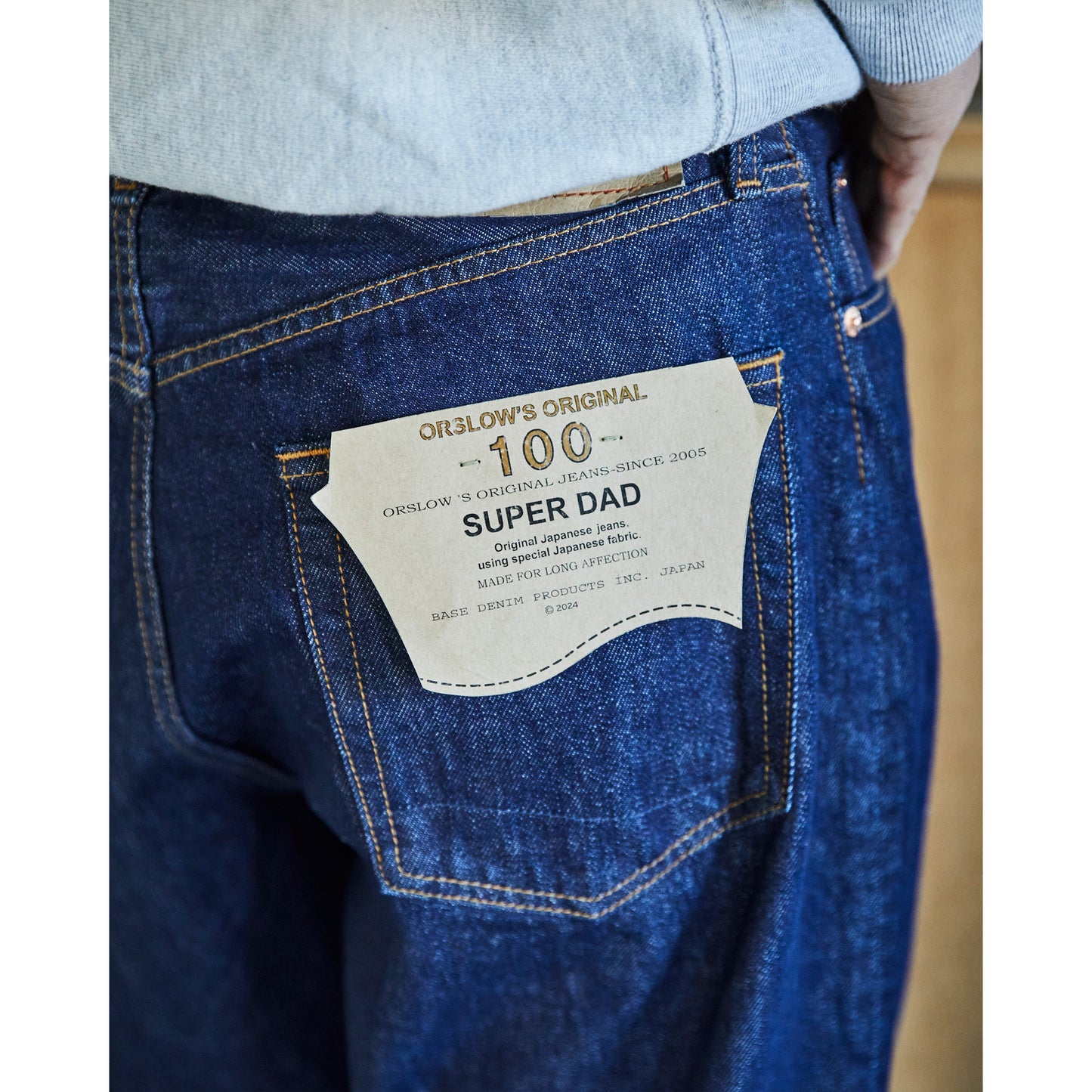 Men's 100 Super Dad's Fit Denim Pants, One Wash