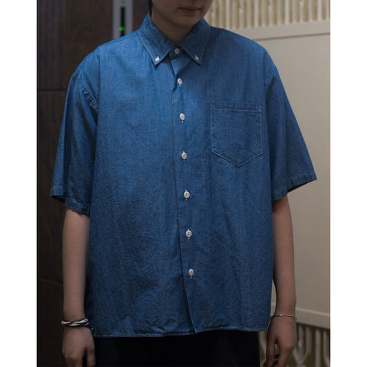 Cotton Chambray BD Shirt, Indigo