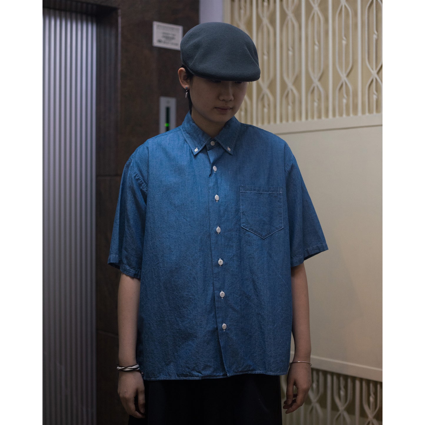 Cotton Chambray BD Shirt, Indigo