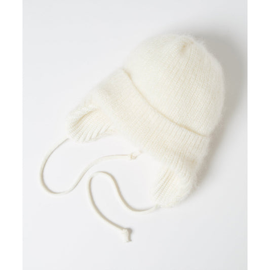 Mohair Ear Cap, Off White