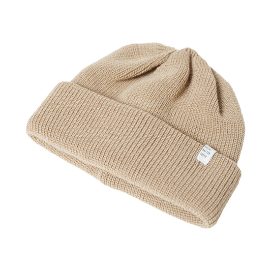 Two-Way Knit Beanie, Beige