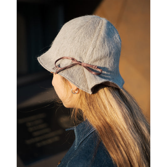 Alpaca Tulip Hat, Beige