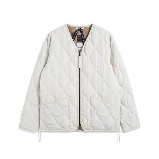 Military Zip Down Jacket, Off White